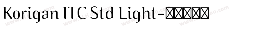 Korigan ITC Std Light字体转换